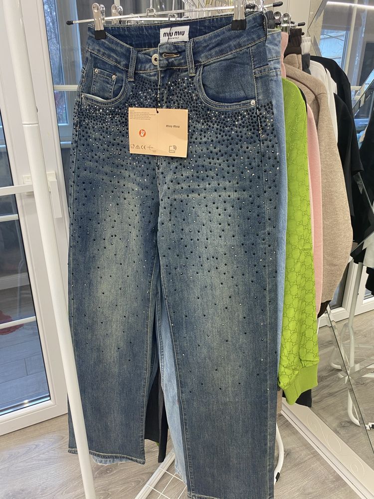 Джинсы в стиле miu miu