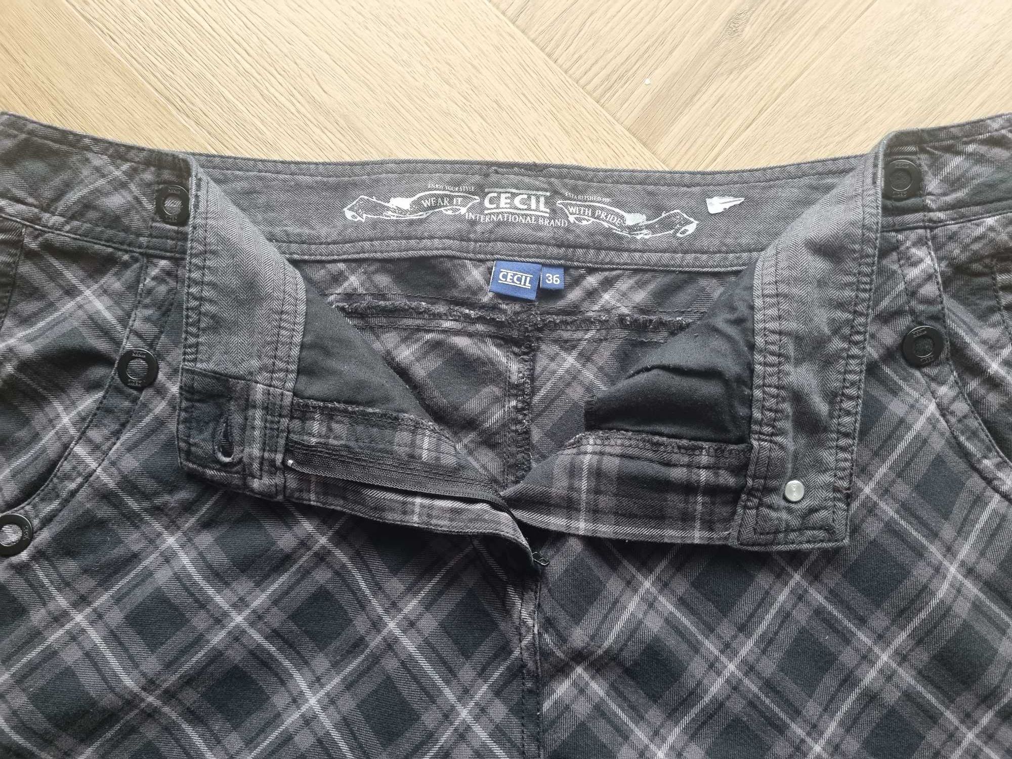 Spódnica mini spódniczka w kratkę CECIL 44/46 bawełna duży rozmiar