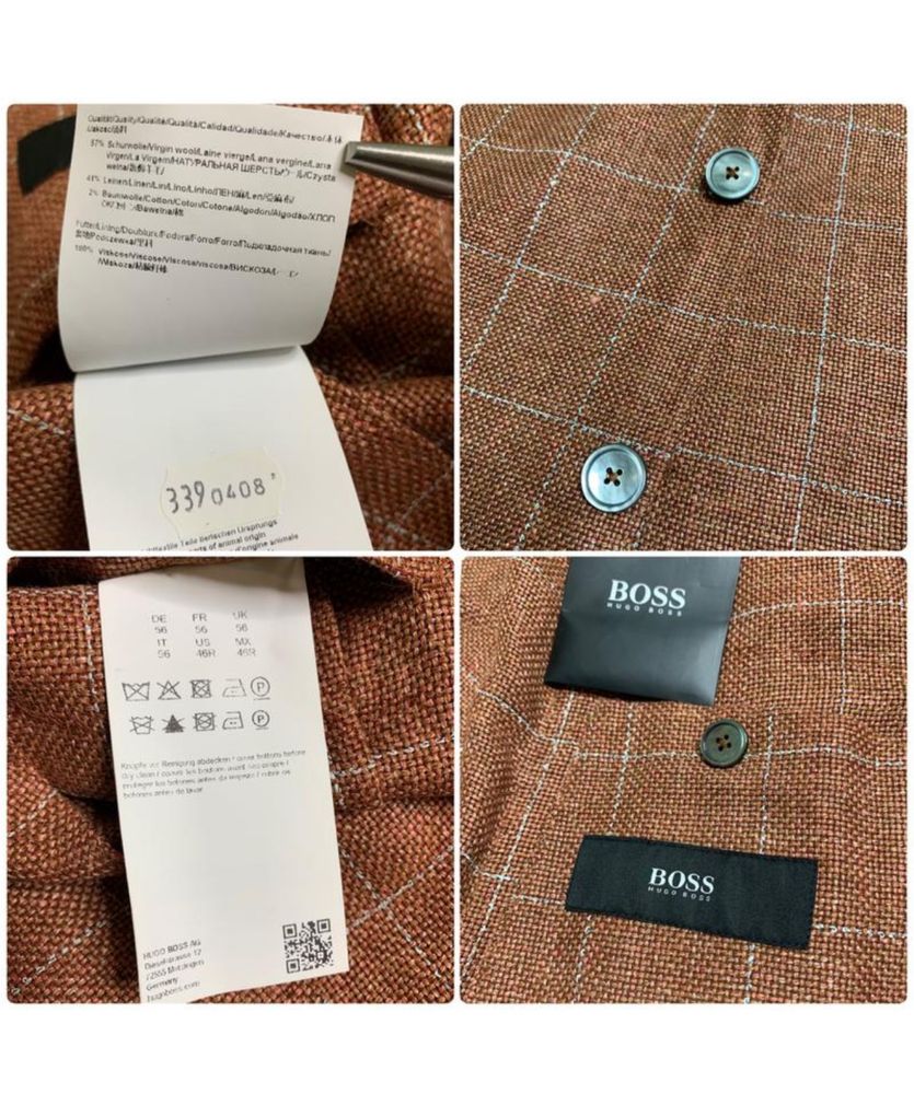 піджак Boss Slim Fit, Open Orange