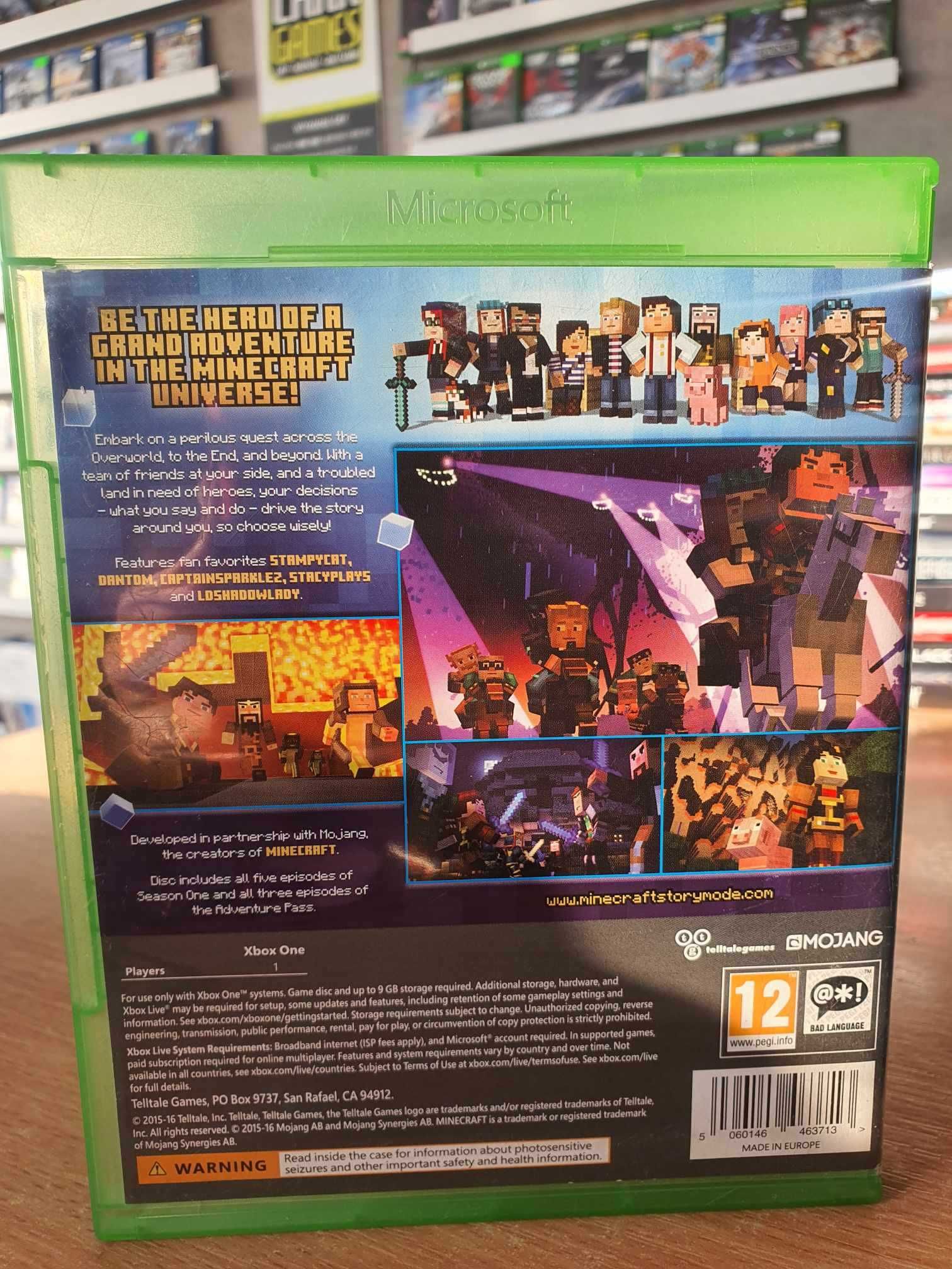 Minecraft Story Mode Complete Adventure XBOX ONE Lara Games