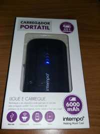 Powerbank 6000Mha Preto Intempo até 9 Horas