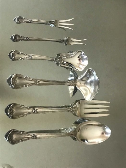 Столовое серебро (925) GORHAM набор 6 /12 персон; сервировка 86/211