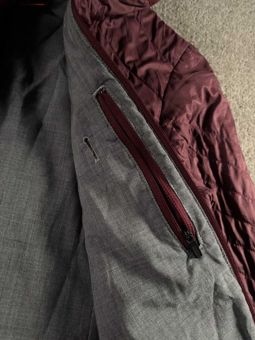 Kurtka Icebreaker S Bordowa Damska Ocieplana Kaptur Rozpinana Merino