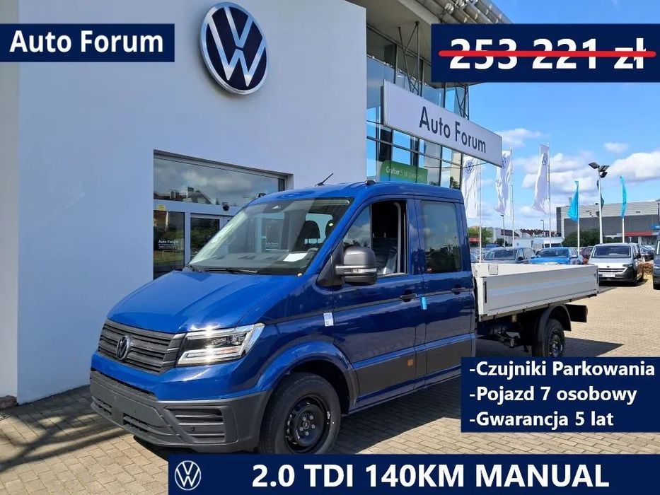 Volkswagen Crafter  Skrzyniowy Brygadówka 7 os. Gwarancja 5 lat