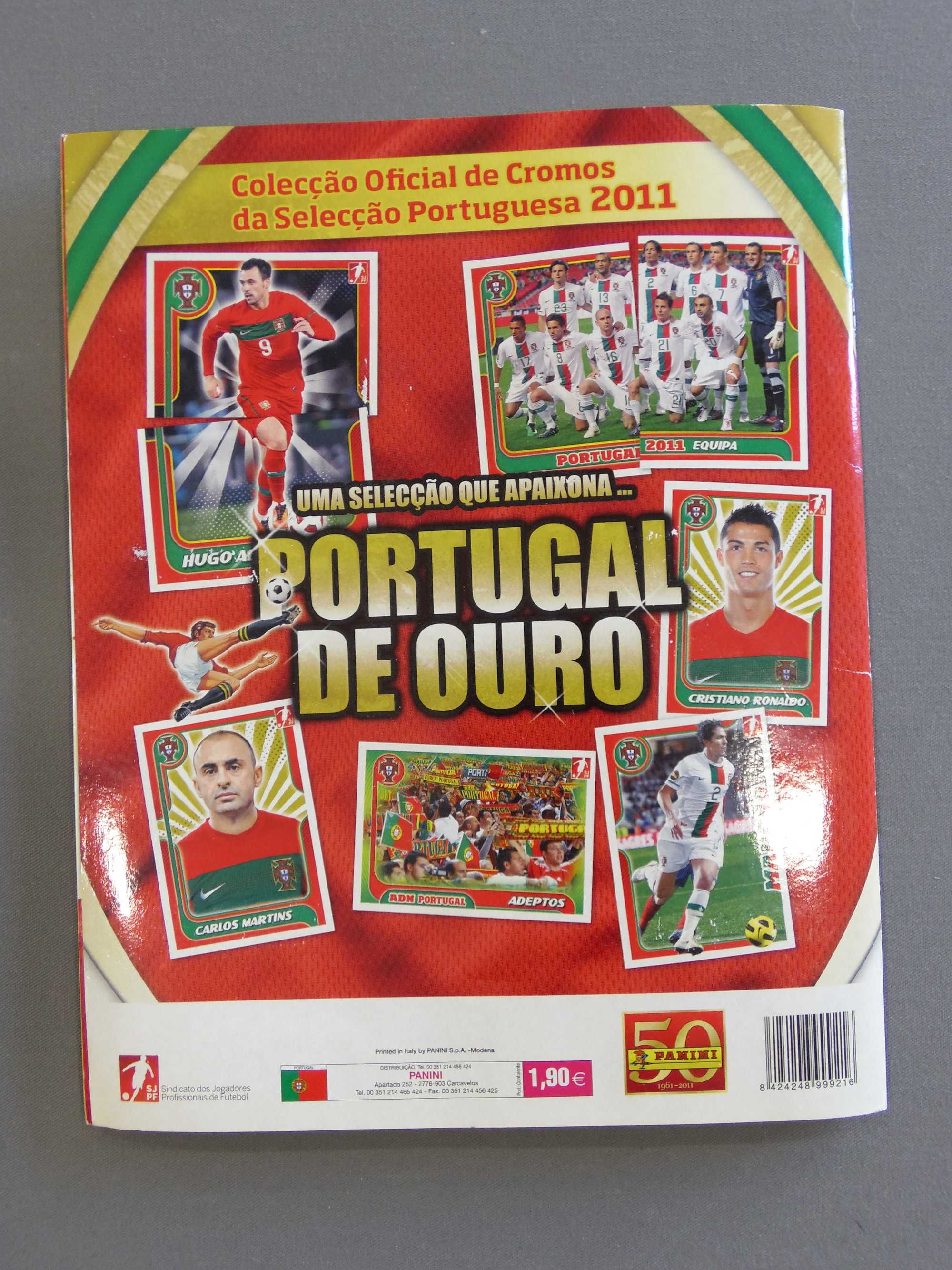 Caderneta Completa Panini Portugal de Ouro 2011