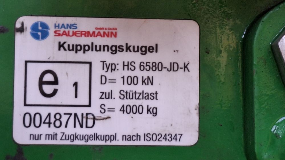 Płyta nośna zaczep kulowy John Deere