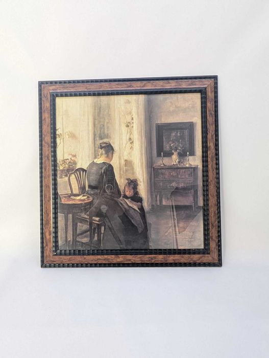 Obraz, nadruk w drewnianej ramie C. Halsde