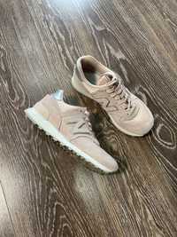 Пудровые замшевые кроссовки new balance 574, nike adidas