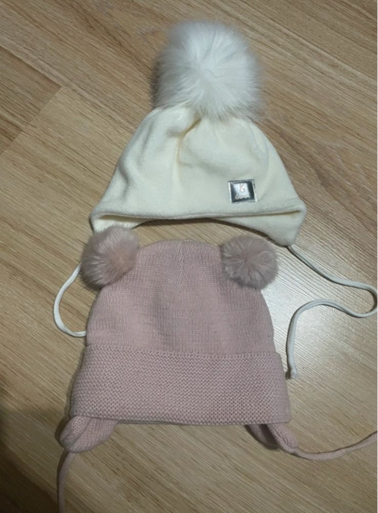 Czapki zimowe niemowlęce dziewczynka H&M Bexa