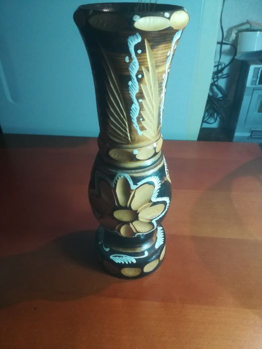 Jarra madeira artesanal decorativa