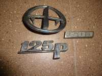 Fiat 125p 125 emblemat znaczek komplet