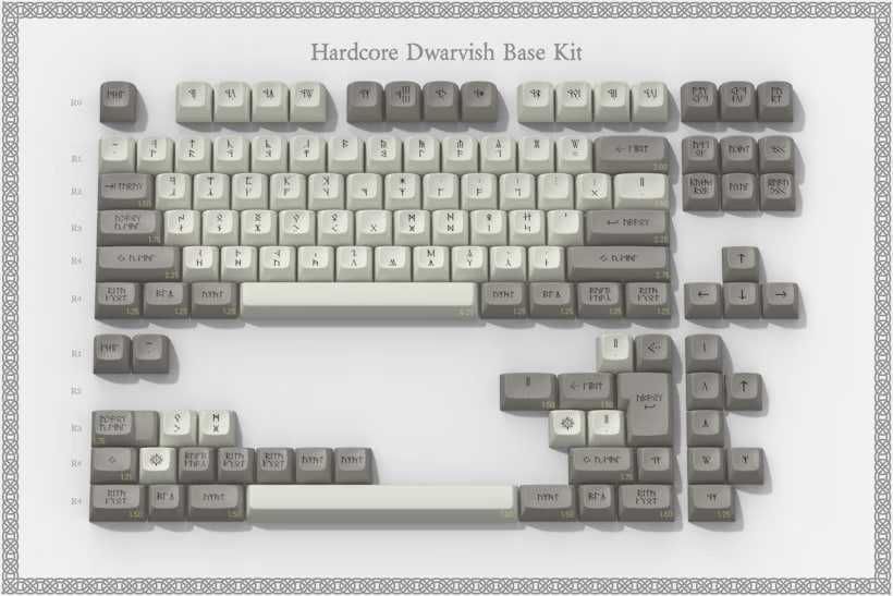 Кейкапи PBT MT3 Lord of the Rings (Володар перстнів) Dwarwish
