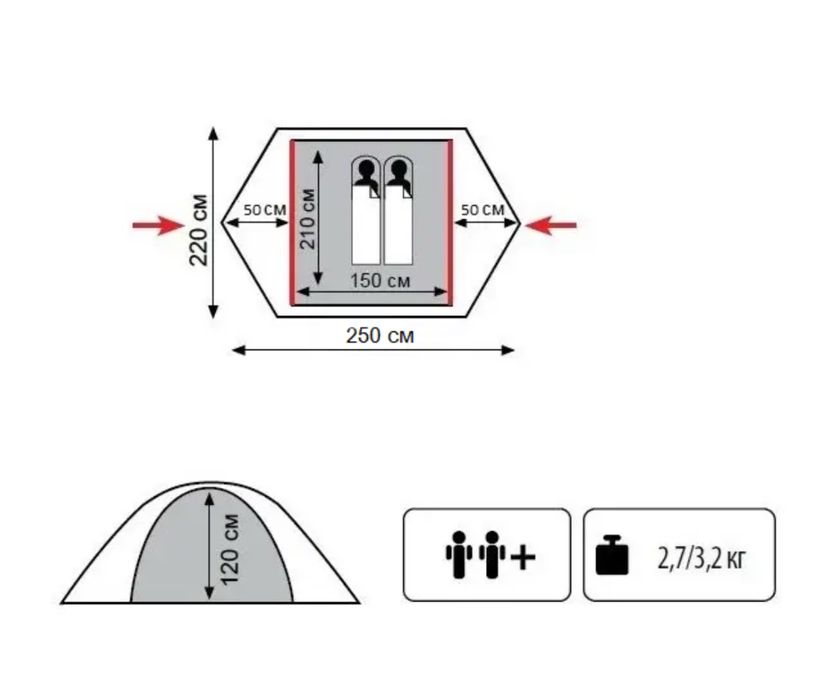 Палатка Tramp Lite Tourist 2 олива UTLT-004-olive New