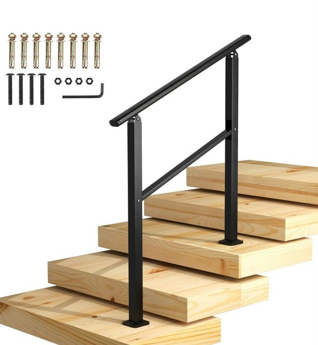 Poręcz schodowa Homtone 90x90 cm, czarna