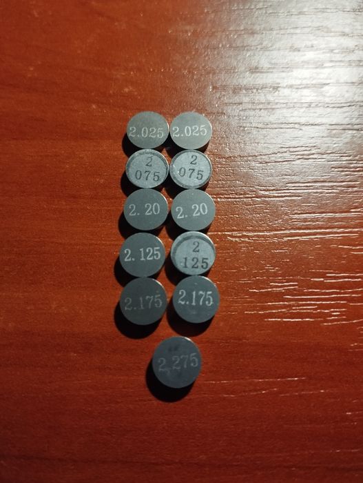 Шайби регулювання клапанів для мотоцикла  7.48мм.