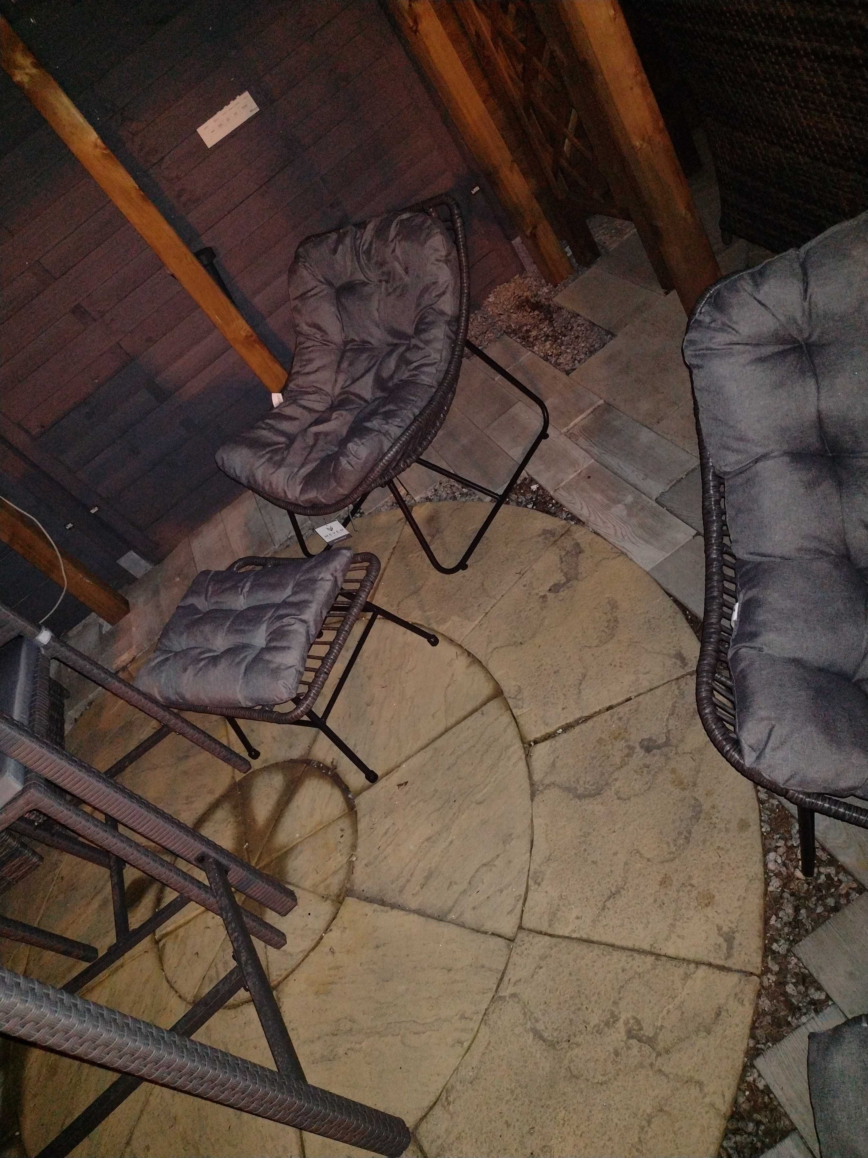 Fotel z podnozkiem Siesta  nowy antracyt ogrodowy taras ogrodowy