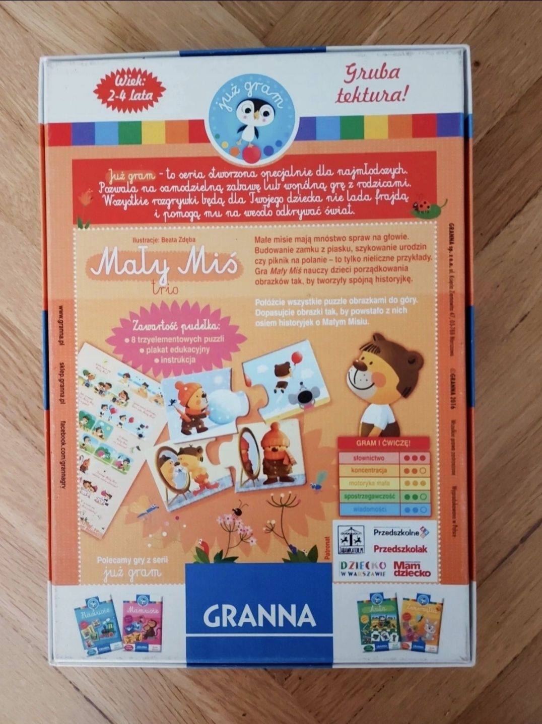 GRANNA puzzle Mały Miś - juz gram 2-4 lata