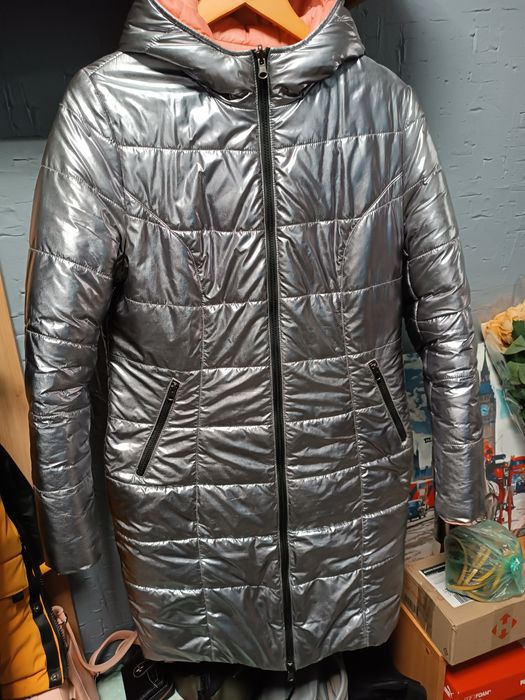 Зимний пуховик для беременных со вставкой для животика