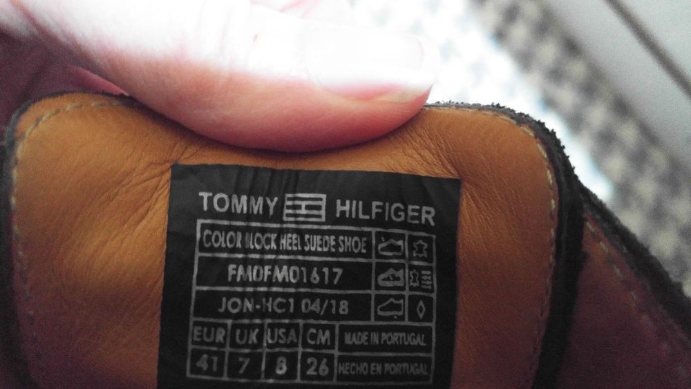 Черевики Tommy Hilfiger, замш, шкіра 41 EU на ногу 26