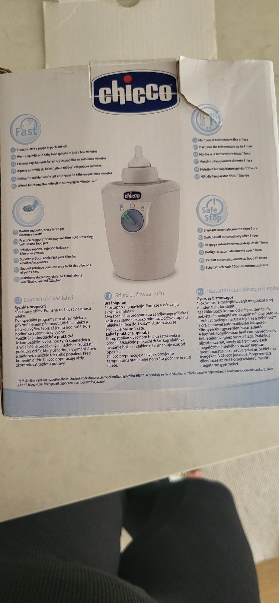 Aquecedor de biberão chicco