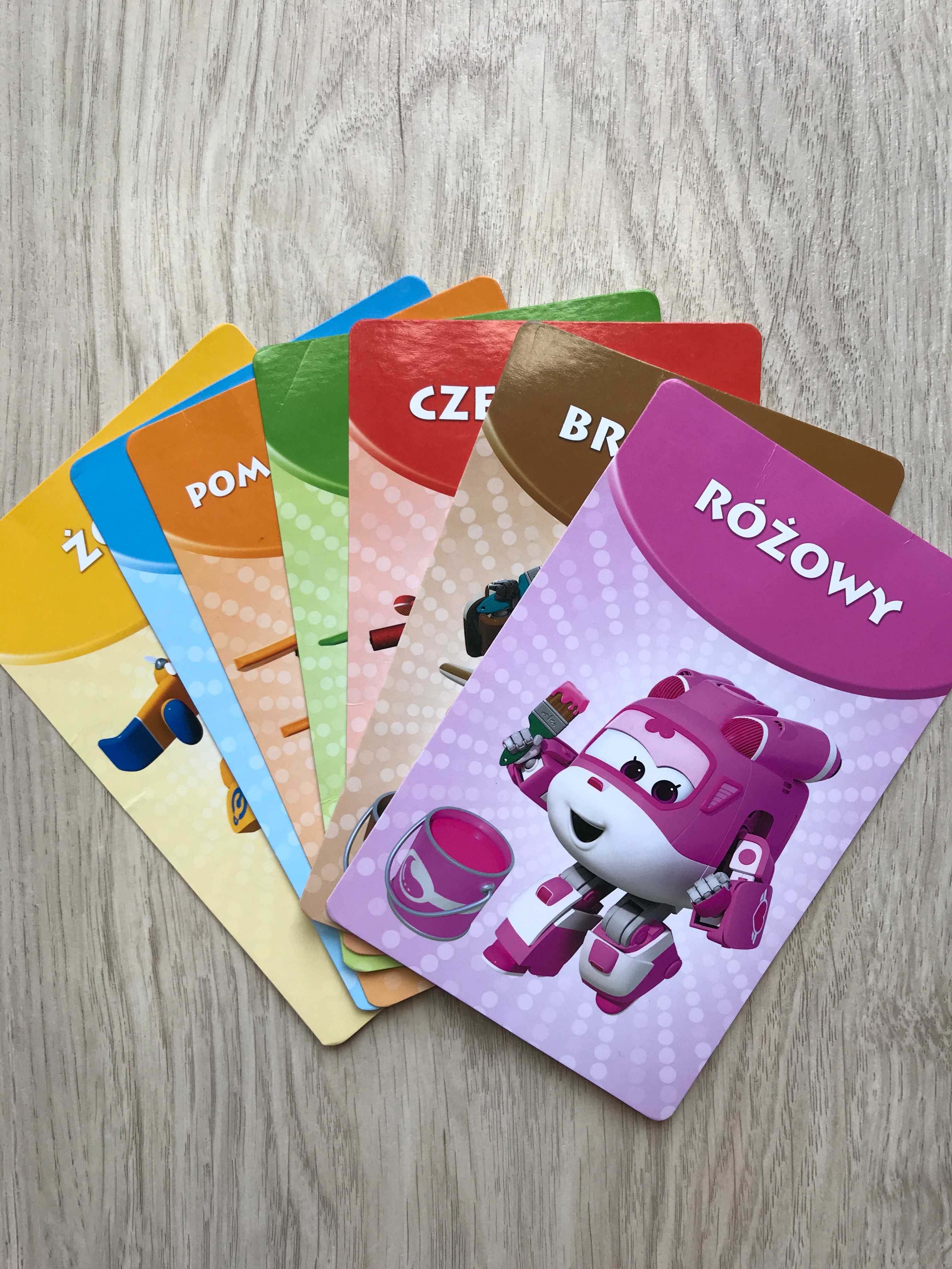 Karty edukacyjne Liczby Kolory  Kształty Super Wings 24 sztuki