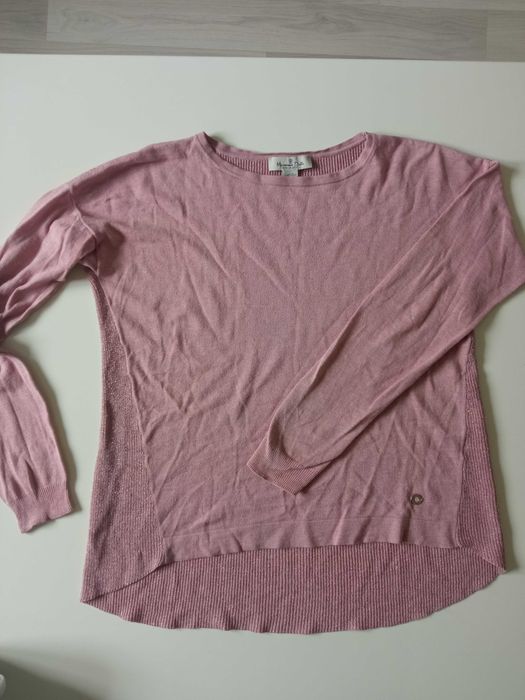 Massimo Dutti lekki sweterek młodzieżowy tył dłuższy r 146-158