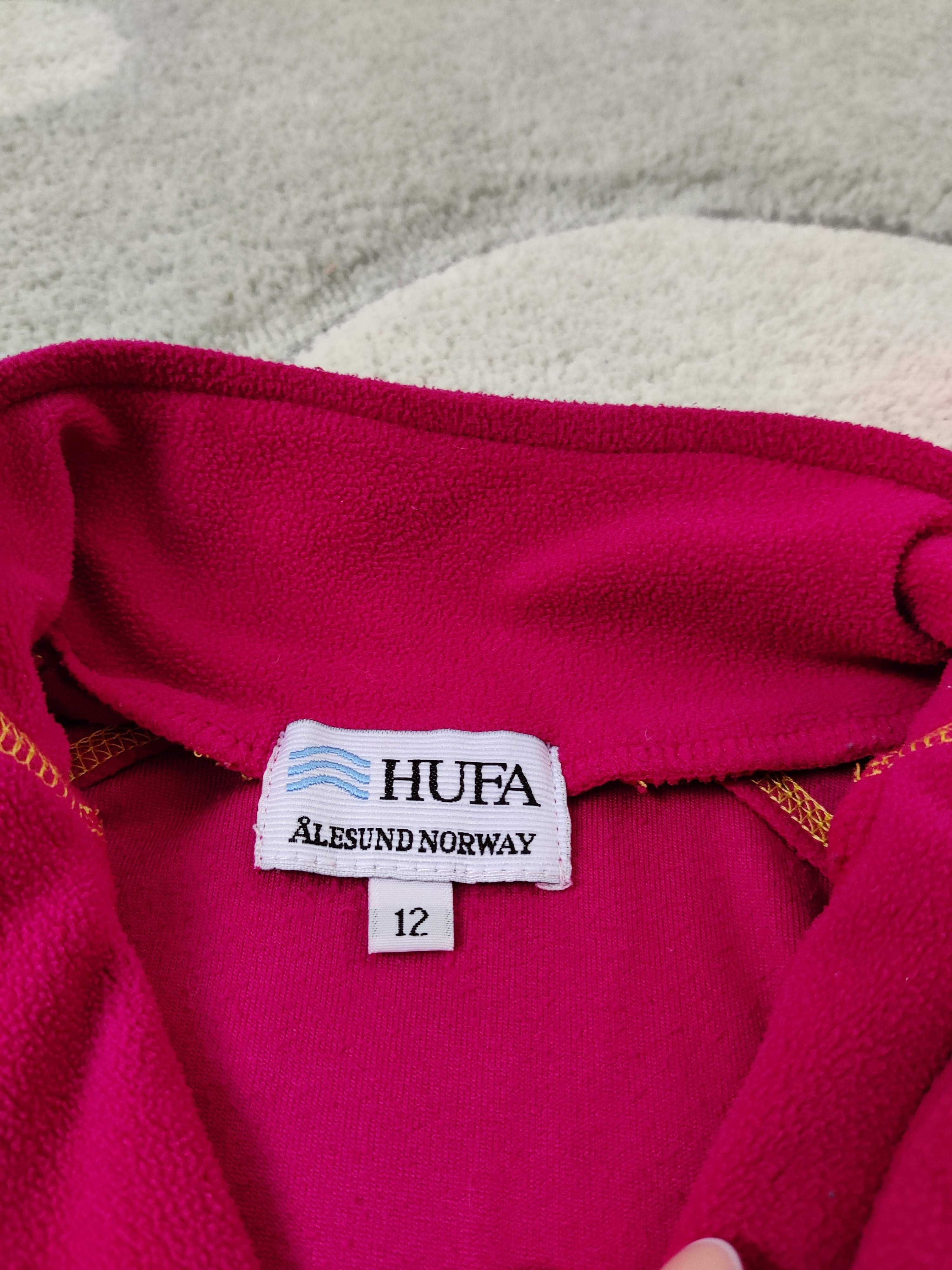 Hufa bluza polarowa malinowy róż Half zip 146/152 cm 12 lat