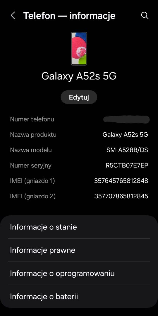 Samsung A52s 5G / 6 GB RAM 128GB