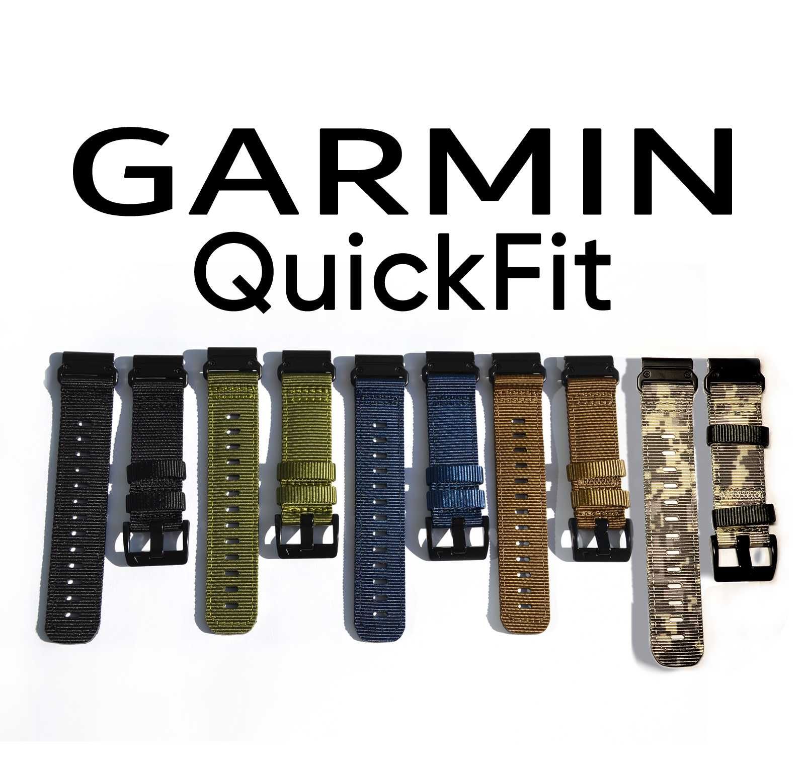 Ремешок для часов Garmin Fenix/Forerunner QuickFit 22 мм, 26 мм Нейлон