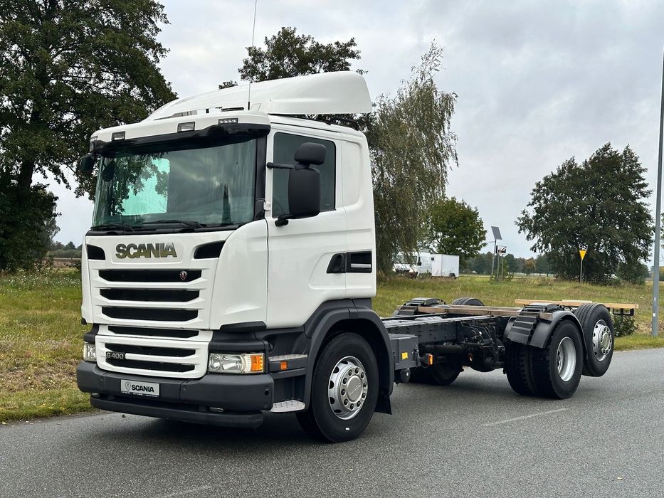 Scania G400 PDE bez EGR 6x2 Rama do zabudowy Beczka Laweta  Asenizacja Mleko Łóżko Idealny STAN