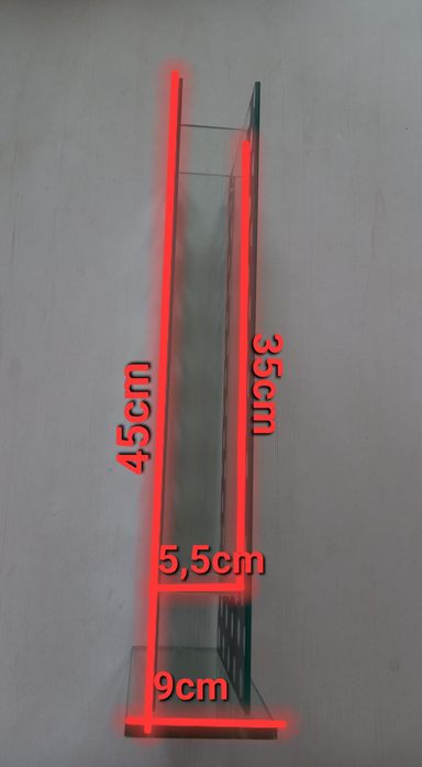 Wazon glamour designerski lustrzany Lux wysokość 45cm