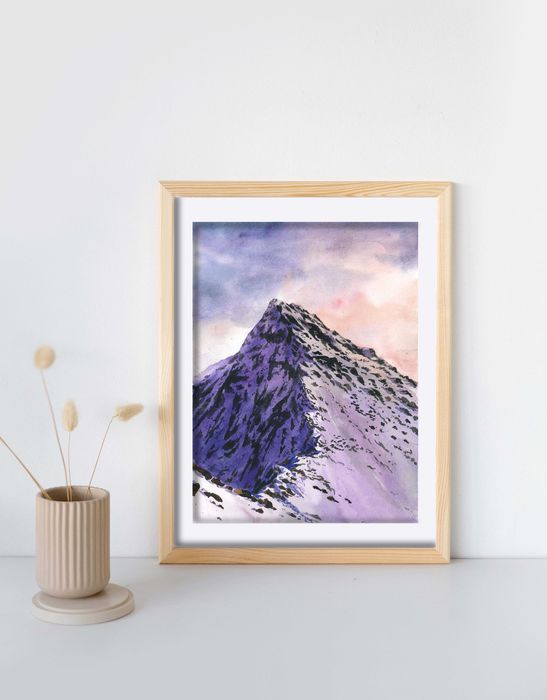 Tatry, Świnica akwarela - wydruk Giclee A4