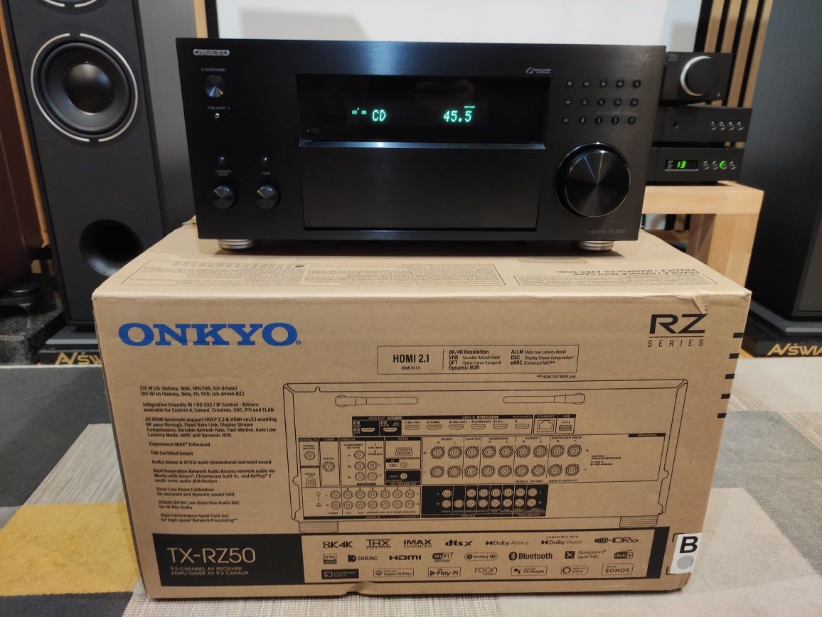 Amplituner Onkyo TX-RZ50 9.2-kanałowy Dolby Atmos 8K