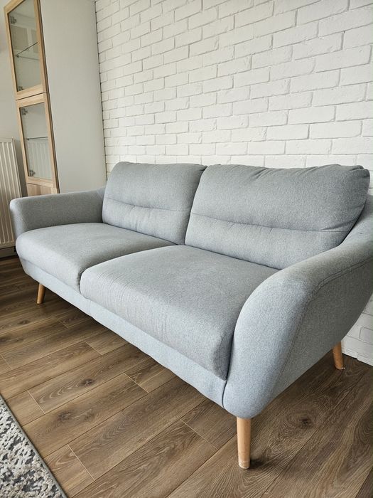 Kanapa / Sofa  Fotel kolor szary, bdb stan i materiał