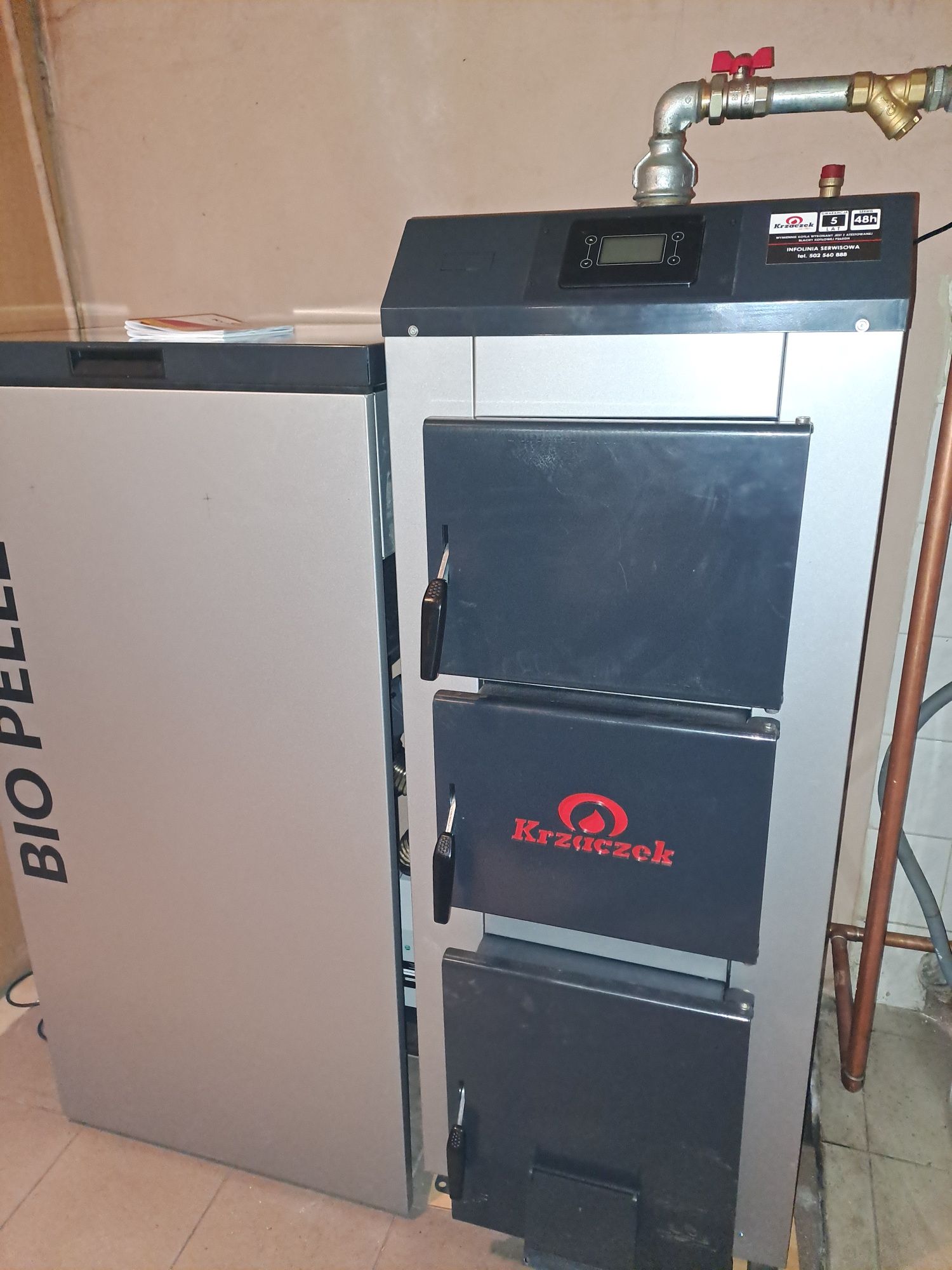 Piec Kocioł KRZACZEK SKP BIO 16 kw pellet, 5 KLASA automatyczny