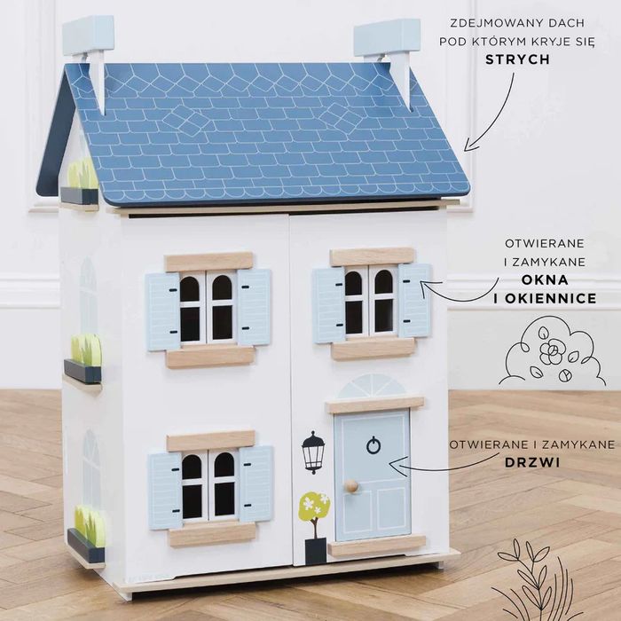 Drewniany domek dla lalek Sky, zabawa lalkami Le Toy Van H127