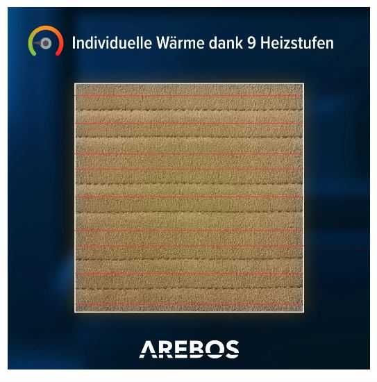Koc ogrzewany elektrycznie 200x180 cm AREBOS