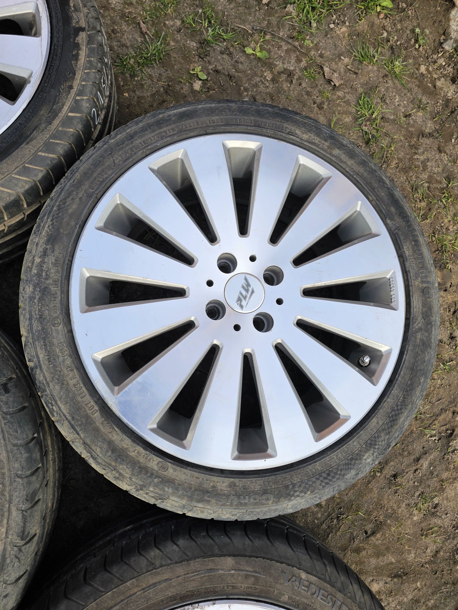 Koła felgi aluminiowe 17" 4x100 et38 7.5j opony letnie 215/45R17