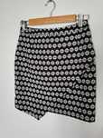 Spódniczka mini krótka spódnica bawełna zakładka wzór H&M 36 S casual