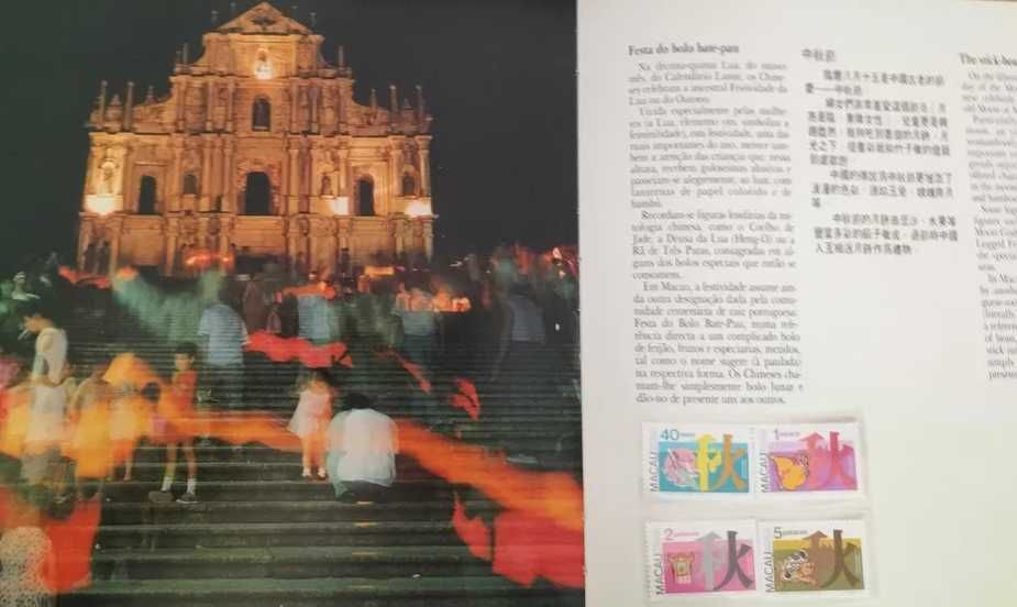 "Macau - Selos, Uma Forma de Expressão" -> RARO e NOVO