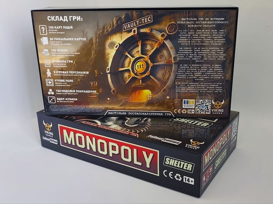 Настолка настольная игра Fallout Monopoly Shelter