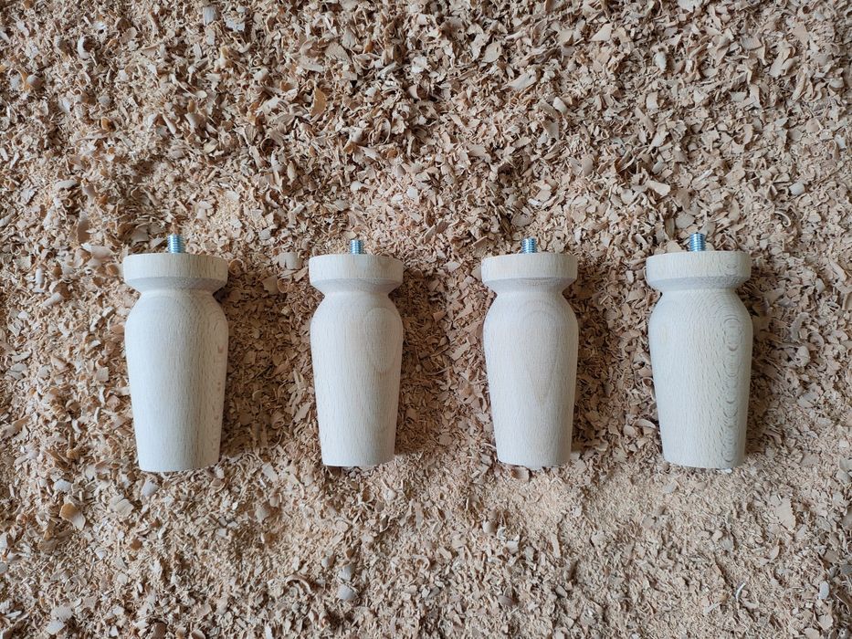 Nogi 4 sztuki 11cm wzór bukowe