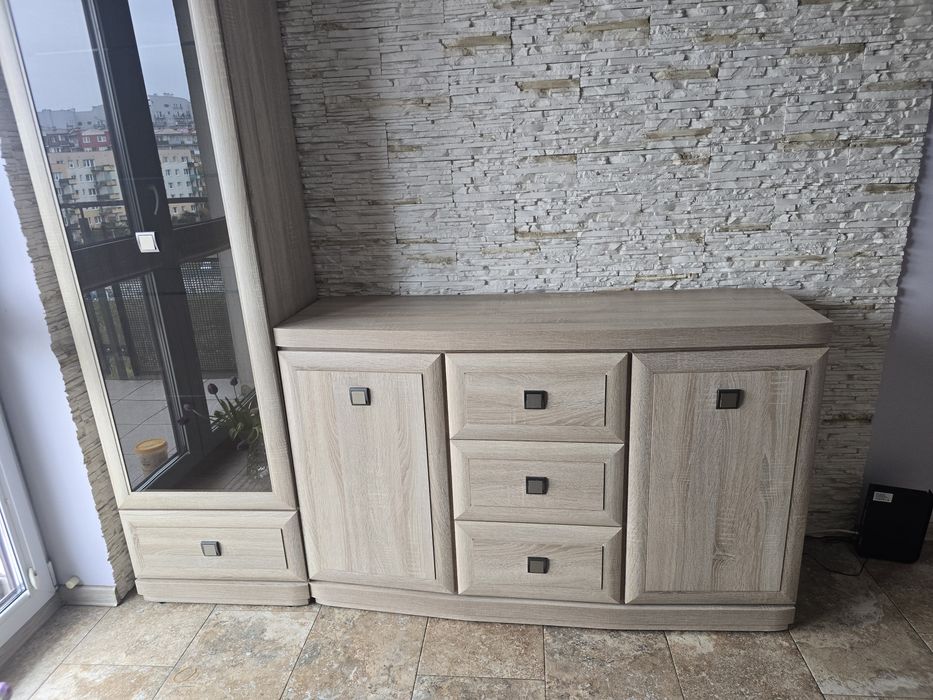 Komoda +Witryna dąb sonoma