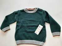 Swetr sweterek 12/18 86 cm zielony nowy