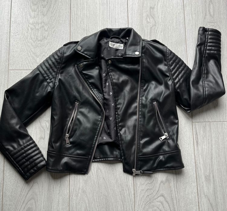 kurtka HM skóra czarna rozmiar 140cm! Okazja, jak nowa!