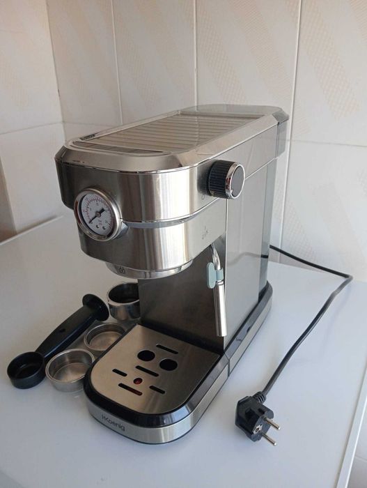 Máquina de café expresso manual HKoenig + moinho KRUPS com garantia