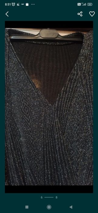 Sukienka ze srebrną nicią l/xl