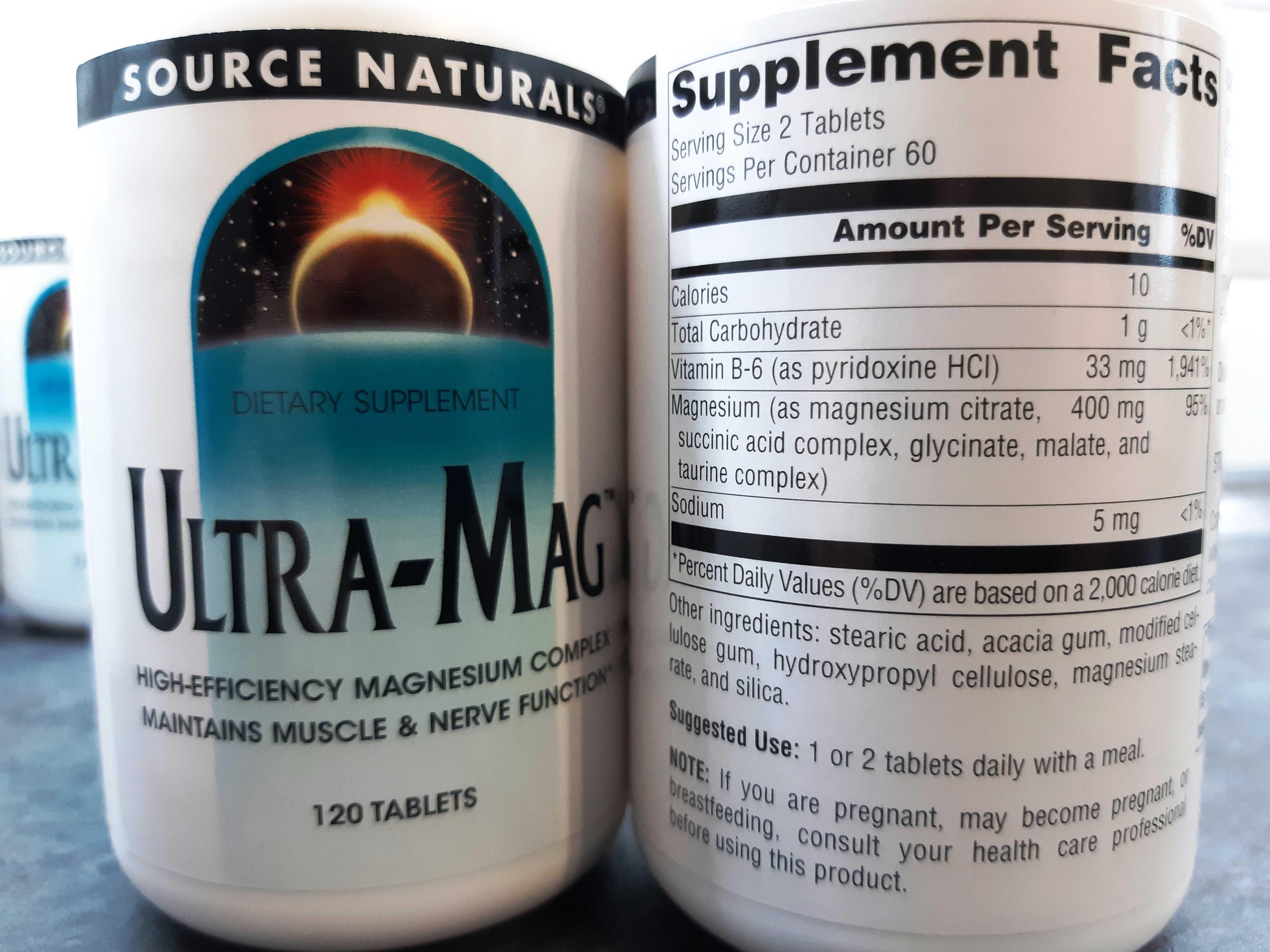 Source Naturals, Ultra-Mag (120 таб.), магний В6, magnesium B6