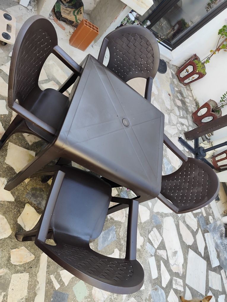 Conjunto mesa jardim