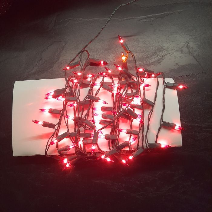 7,5m oświetlenie choinkowe czerwone